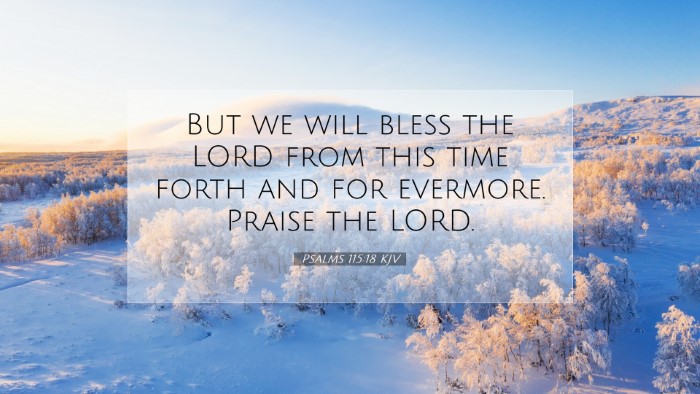 Picture 07 - Psalms 115:18 KJV Desktop Wallpaper - But we will bless the LORD from this time forth - Desktop Bible Verse Wallpaper