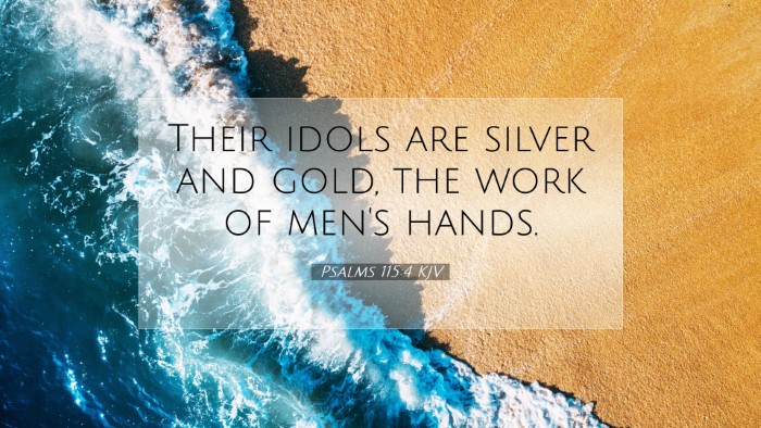 Picture 07 - Psalms 115:4 KJV Desktop Wallpaper - Their idols are silver and gold, the work of - Desktop Bible Verse Wallpaper