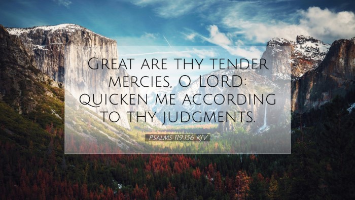 Picture 07 - Psalms 119:156 KJV Desktop Wallpaper - Great are thy tender mercies, O LORD: quicken me - Desktop Bible Verse Wallpaper