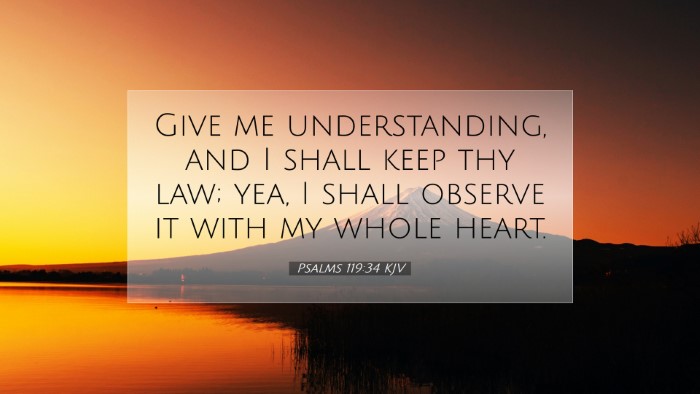 Picture 07 - Psalms 119:34 KJV Desktop Wallpaper - Give me understanding, and I shall keep thy law; - Desktop Bible Verse Wallpaper