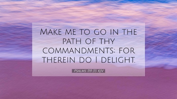 Picture 07 - Psalms 119:35 KJV Desktop Wallpaper - Make me to go in the path of thy commandments; - Desktop Bible Verse Wallpaper