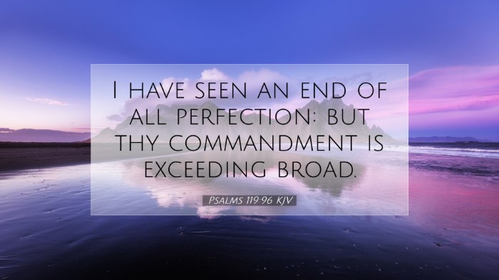 Picture 07 - Psalms 119:96 KJV Desktop Wallpaper - I have seen an end of all perfection: but thy - Desktop Bible Verse Wallpaper