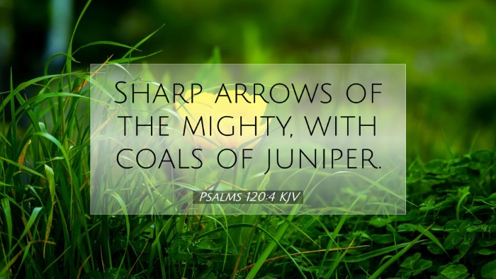 Picture 07 - Psalms 120:4 KJV Desktop Wallpaper - Sharp arrows of the mighty, with coals of - Desktop Bible Verse Wallpaper