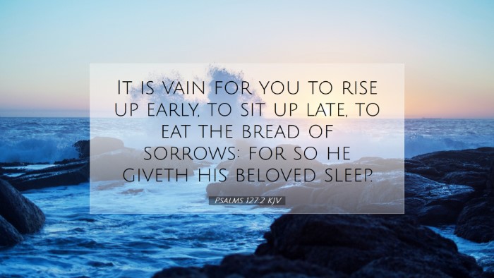 Picture 07 - Psalms 127:2 KJV Desktop Wallpaper - It is vain for you to rise up early, to sit up - Desktop Bible Verse Wallpaper