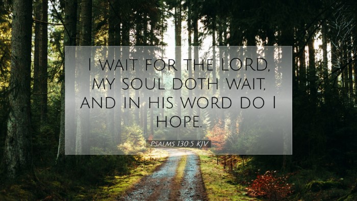 Picture 07 - Psalms 130:5 KJV Desktop Wallpaper - I wait for the LORD, my soul doth wait, and in - Desktop Bible Verse Wallpaper