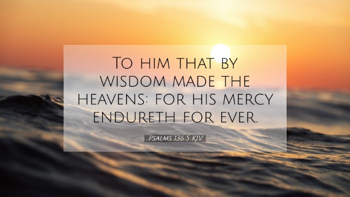 Picture 07 - Psalms 136:5 KJV Desktop Wallpaper - To him that by wisdom made the heavens: for his - Desktop Bible Verse Wallpaper