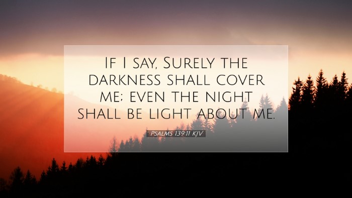 Picture 07 - Psalms 139:11 KJV Desktop Wallpaper - If I say, Surely the darkness shall cover me; - Desktop Bible Verse Wallpaper