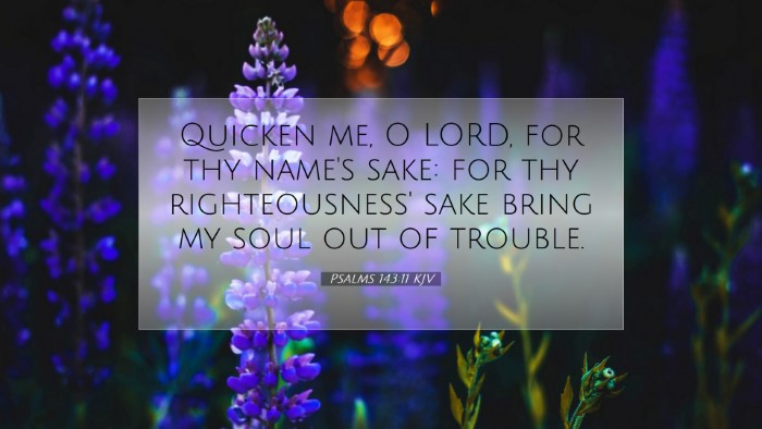 Picture 07 - Psalms 143:11 KJV Desktop Wallpaper - Quicken me, O LORD, for thy name's sake: for thy - Desktop Bible Verse Wallpaper