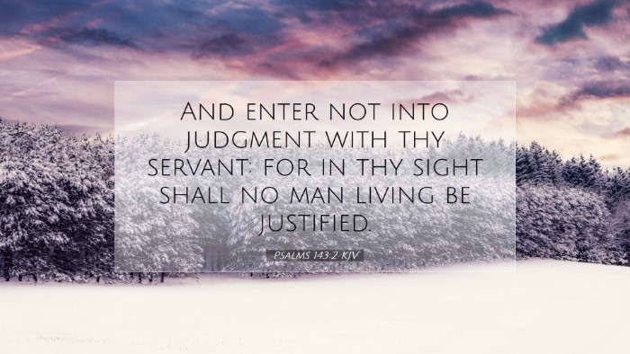 Picture 07 - Psalms 143:2 KJV Desktop Wallpaper - And enter not into judgment with thy servant: for - Desktop Bible Verse Wallpaper