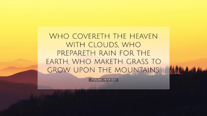 Picture 07 - Psalms 147:8 KJV Desktop Wallpaper - Who covereth the heaven with clouds, who - Desktop Bible Verse Wallpaper