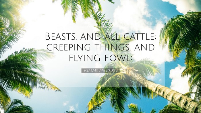 Picture 07 - Psalms 148:10 KJV Desktop Wallpaper - Beasts, and all cattle; creeping things, and - Desktop Bible Verse Wallpaper