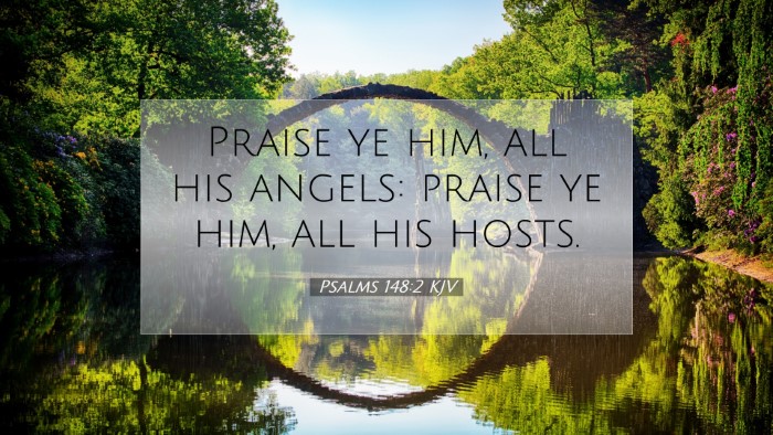 Picture 07 - Psalms 148:2 KJV Desktop Wallpaper - Praise ye him, all his angels: praise ye him, all - Desktop Bible Verse Wallpaper
