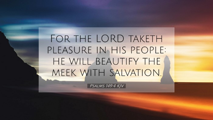 Picture 07 - Psalms 149:4 KJV Desktop Wallpaper - For the LORD taketh pleasure in his people: he - Desktop Bible Verse Wallpaper