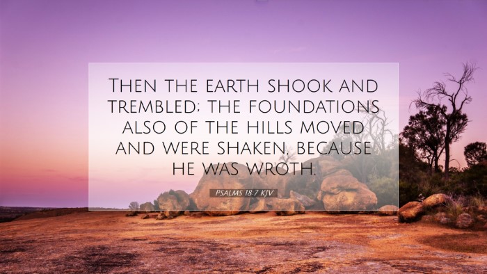 Picture 07 - Psalms 18:7 KJV Desktop Wallpaper - Then the earth shook and trembled; the - Desktop Bible Verse Wallpaper