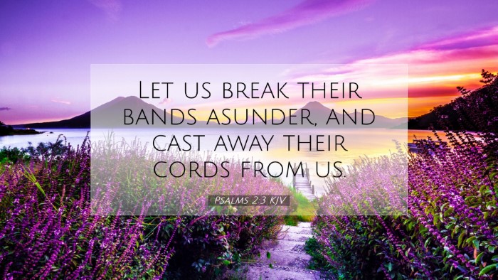 Picture 07 - Psalms 2:3 KJV Desktop Wallpaper - Let us break their bands asunder, and cast away - Desktop Bible Verse Wallpaper