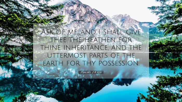 Picture 07 - Psalms 2:8 KJV Desktop Wallpaper - Ask of me, and I shall give thee the heathen for - Desktop Bible Verse Wallpaper