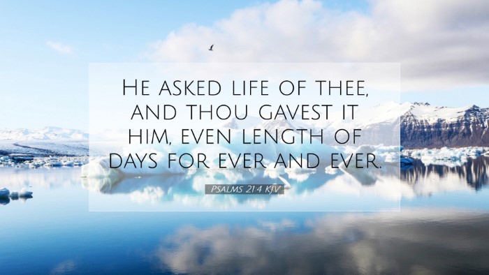 Picture 07 - Psalms 21:4 KJV Desktop Wallpaper - He asked life of thee, and thou gavest it him, - Desktop Bible Verse Wallpaper