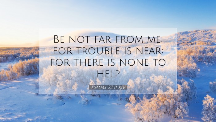 Picture 07 - Psalms 22:11 KJV Desktop Wallpaper - Be not far from me; for trouble is near; for - Desktop Bible Verse Wallpaper