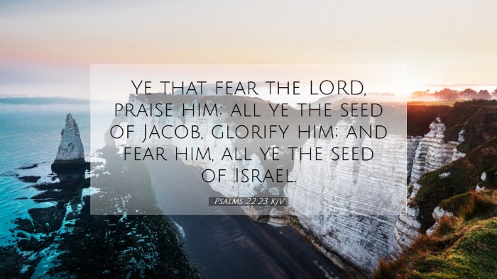 Picture 07 - Psalms 22:23 KJV Desktop Wallpaper - Ye that fear the LORD, praise him; all ye the - Desktop Bible Verse Wallpaper