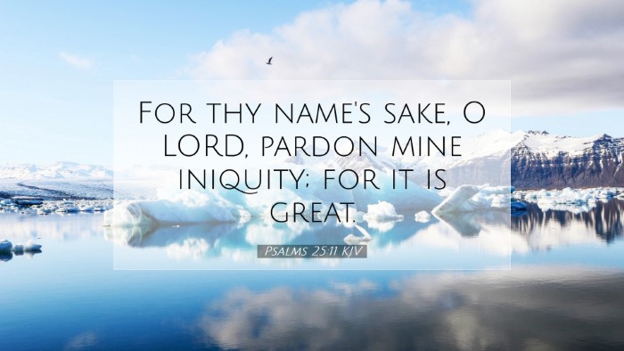 Picture 07 - Psalms 25:11 KJV Desktop Wallpaper - For thy name's sake, O LORD, pardon mine - Desktop Bible Verse Wallpaper
