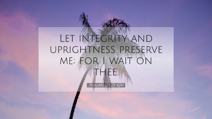 Picture 07 - Psalms 25:21 KJV Desktop Wallpaper - Let integrity and uprightness preserve me; for I - Desktop Bible Verse Wallpaper