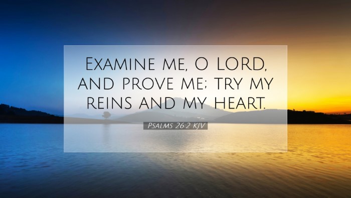 Picture 07 - Psalms 26:2 KJV Desktop Wallpaper - Examine me, O LORD, and prove me; try my reins - Desktop Bible Verse Wallpaper