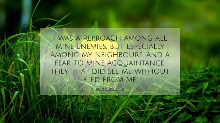 Picture 07 - Psalms 31:11 KJV Desktop Wallpaper - I was a reproach among all mine enemies, but - Desktop Bible Verse Wallpaper