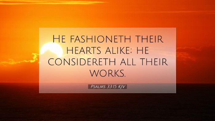 Picture 07 - Psalms 33:15 KJV Desktop Wallpaper - He fashioneth their hearts alike; he considereth - Desktop Bible Verse Wallpaper