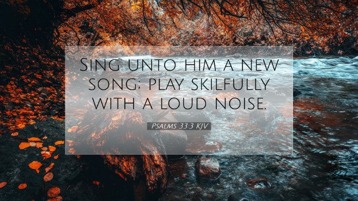 Picture 07 - Psalms 33:3 KJV Desktop Wallpaper - Sing unto him a new song; play skilfully with a - Desktop Bible Verse Wallpaper