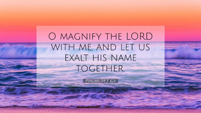 Picture 07 - Psalms 34:3 KJV Desktop Wallpaper - O magnify the LORD with me, and let us exalt his - Desktop Bible Verse Wallpaper