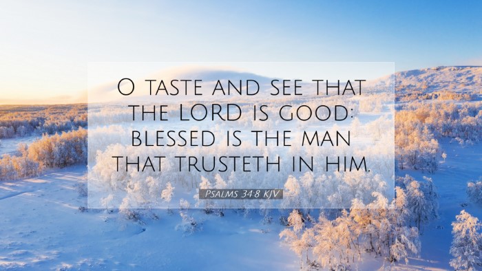 Picture 07 - Psalms 34:8 KJV Desktop Wallpaper - O taste and see that the LORD is good: blessed is - Desktop Bible Verse Wallpaper