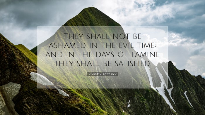 Picture 07 - Psalms 37:19 KJV Desktop Wallpaper - They shall not be ashamed in the evil time: and - Desktop Bible Verse Wallpaper