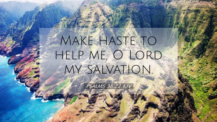 Picture 07 - Psalms 38:22 KJV Desktop Wallpaper - Make haste to help me, O Lord my - Desktop Bible Verse Wallpaper