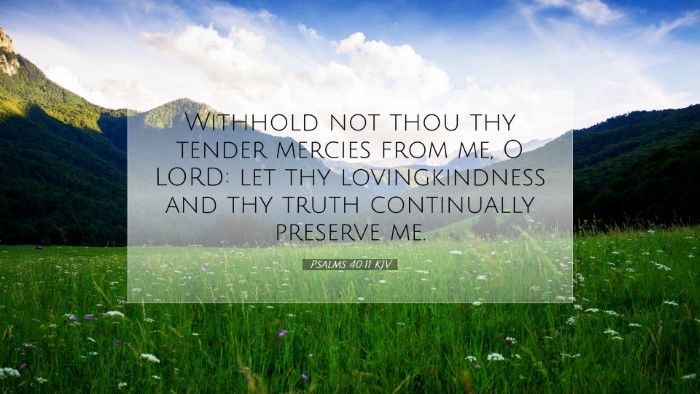 Picture 07 - Psalms 40:11 KJV Desktop Wallpaper - Withhold not thou thy tender mercies from me, O - Desktop Bible Verse Wallpaper