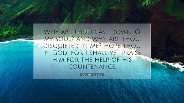 Picture 07 - Psalms 42:5 KJV Desktop Wallpaper - Why art thou cast down, O my soul? and why art - Desktop Bible Verse Wallpaper
