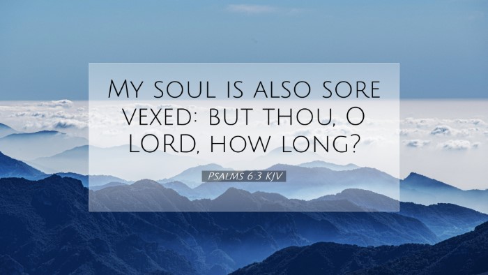 Picture 07 - Psalms 6:3 KJV Desktop Wallpaper - My soul is also sore vexed: but thou, O LORD, how - Desktop Bible Verse Wallpaper