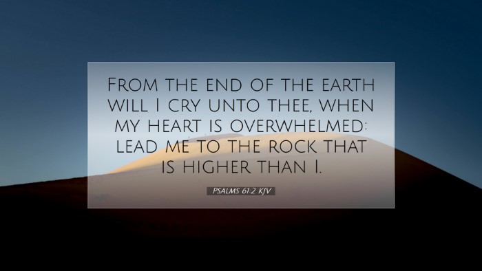 Picture 07 - Psalms 61:2 KJV Desktop Wallpaper - From the end of the earth will I cry unto thee, - Desktop Bible Verse Wallpaper