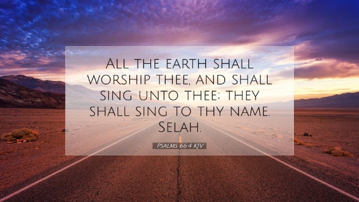 Picture 07 - Psalms 66:4 KJV Desktop Wallpaper - All the earth shall worship thee, and shall sing - Desktop Bible Verse Wallpaper