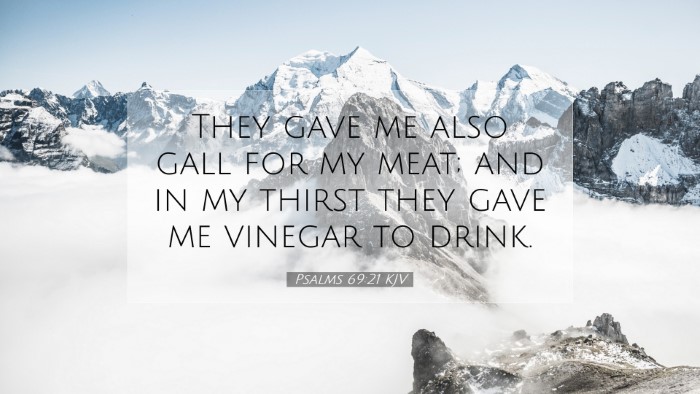 Picture 07 - Psalms 69:21 KJV Desktop Wallpaper - They gave me also gall for my meat; and in my - Desktop Bible Verse Wallpaper