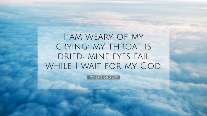 Picture 07 - Psalms 69:3 KJV Desktop Wallpaper - I am weary of my crying: my throat is dried: mine - Desktop Bible Verse Wallpaper