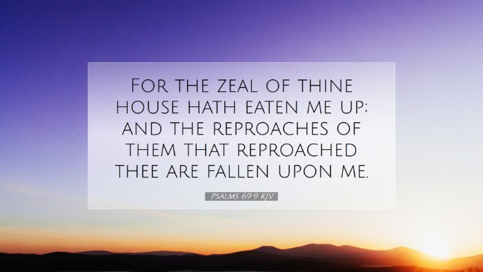Picture 07 - Psalms 69:9 KJV Desktop Wallpaper - For the zeal of thine house hath eaten me up; and - Desktop Bible Verse Wallpaper