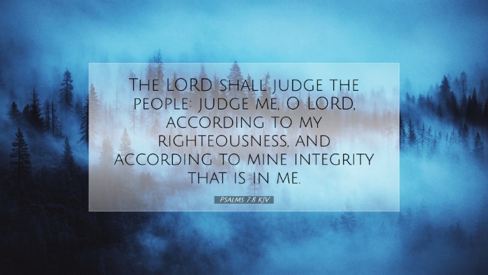 Picture 07 - Psalms 7:8 KJV Desktop Wallpaper - The LORD shall judge the people: judge me, O - Desktop Bible Verse Wallpaper