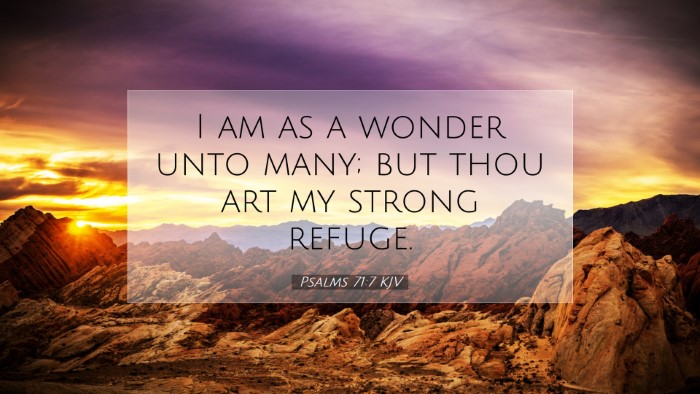 Picture 07 - Psalms 71:7 KJV Desktop Wallpaper - I am as a wonder unto many; but thou art my - Desktop Bible Verse Wallpaper