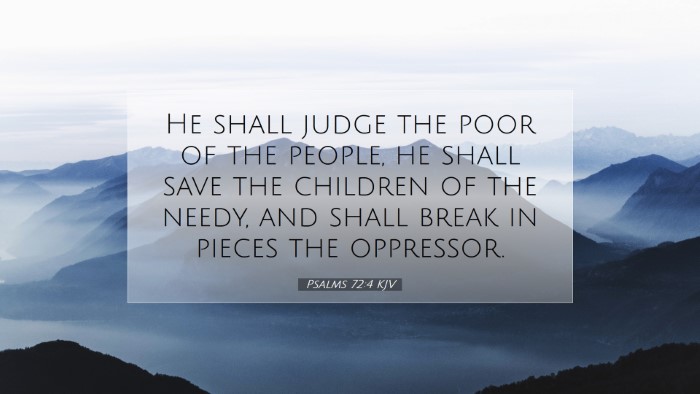 Picture 07 - Psalms 72:4 KJV Desktop Wallpaper - He shall judge the poor of the people, he shall - Desktop Bible Verse Wallpaper