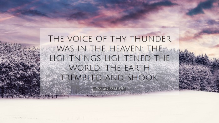 Picture 07 - Psalms 77:18 KJV Desktop Wallpaper - The voice of thy thunder was in the heaven: the - Desktop Bible Verse Wallpaper