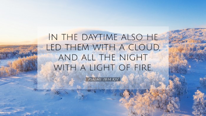 Picture 07 - Psalms 78:14 KJV Desktop Wallpaper - In the daytime also he led them with a cloud, and - Desktop Bible Verse Wallpaper