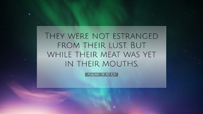 Picture 07 - Psalms 78:30 KJV Desktop Wallpaper - They were not estranged from their lust. But - Desktop Bible Verse Wallpaper
