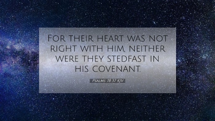 Picture 07 - Psalms 78:37 KJV Desktop Wallpaper - For their heart was not right with him, neither - Desktop Bible Verse Wallpaper