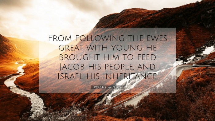 Picture 07 - Psalms 78:71 KJV Desktop Wallpaper - From following the ewes great with young he - Desktop Bible Verse Wallpaper