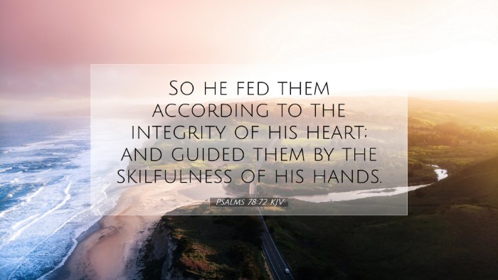 Picture 07 - Psalms 78:72 KJV Desktop Wallpaper - So he fed them according to the integrity of his - Desktop Bible Verse Wallpaper